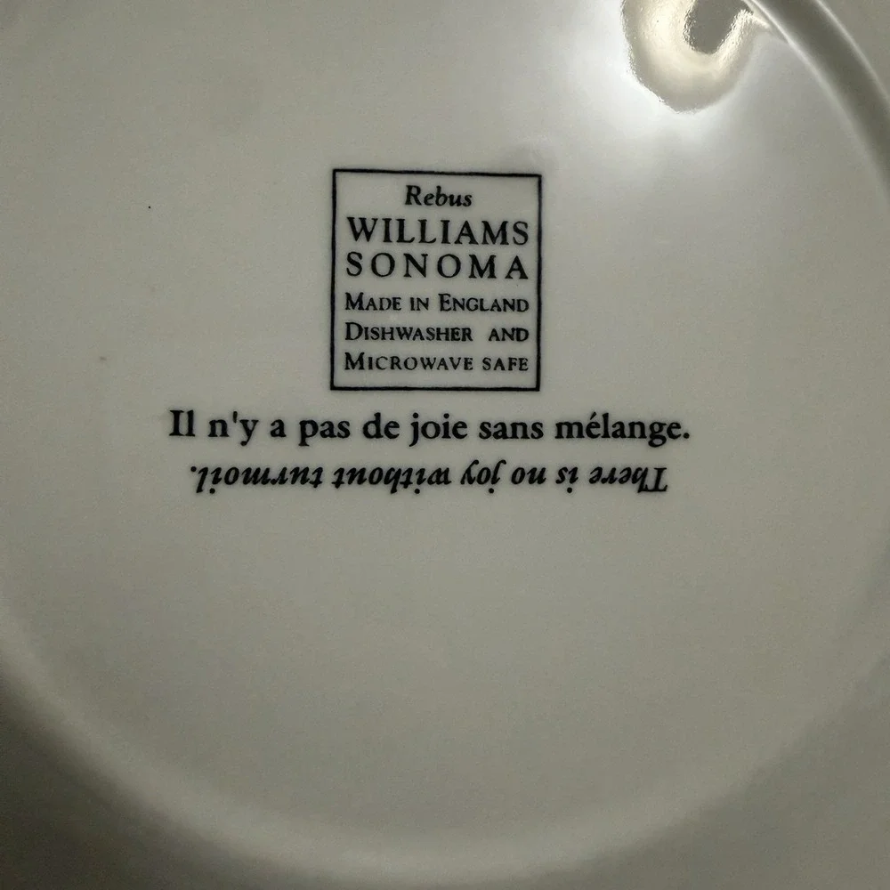 Williams-Sonoma Rebus Pattern Plate 9